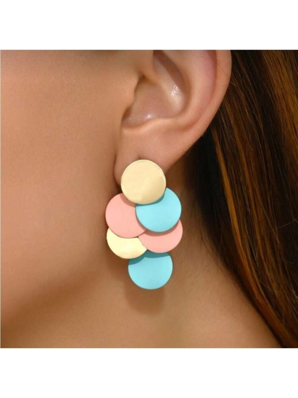 Layered Disc Earrings A1641